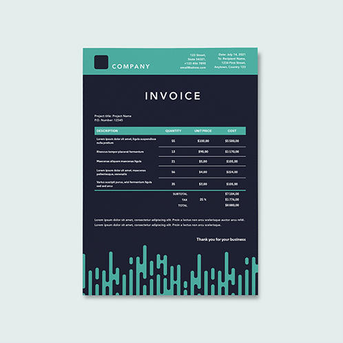 Rounded Lines Invoice