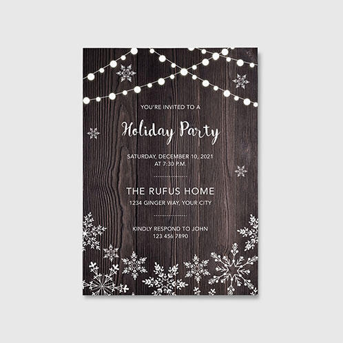 Rustic Holiday Party Invitation