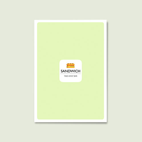 Sandwich Single Page With Cover Menu