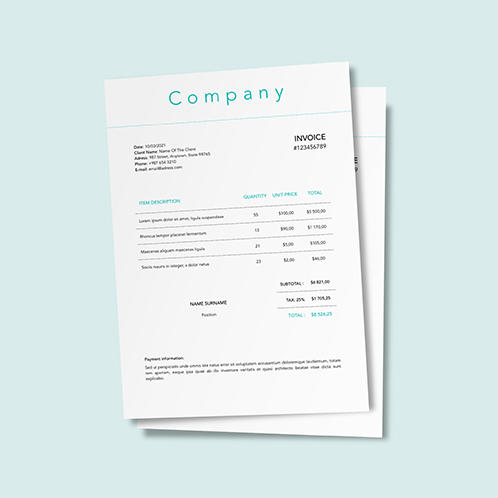 Simple Corporate Invoice