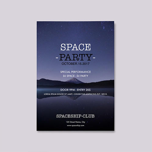 Space Party Flyer