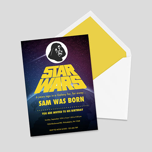 Star Wars Boys Birthday Invitation 01