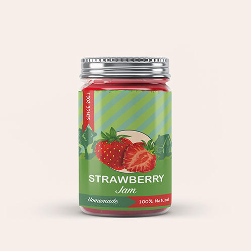 Strawberry Jam Jar Label