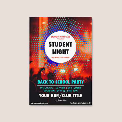 Student Night Party Invitation