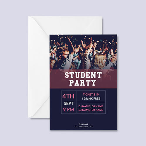 Student Party Invitation