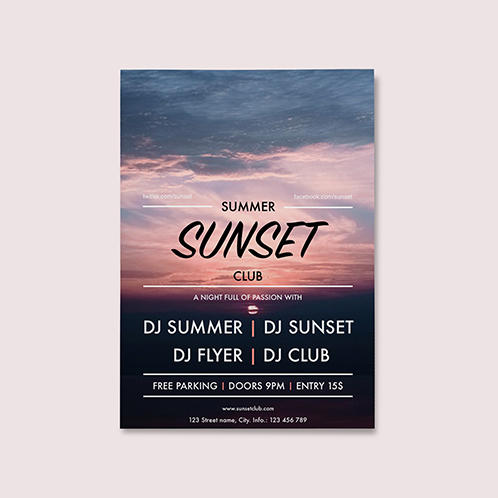 Sunset Party Flyer