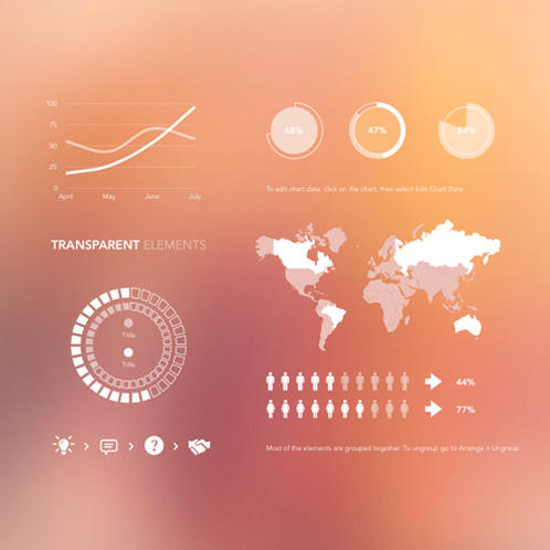 Transparent Elements Infographic