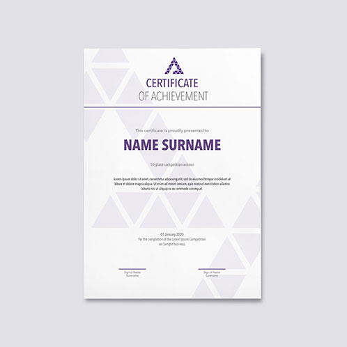 Triangle Achievement and Diploma