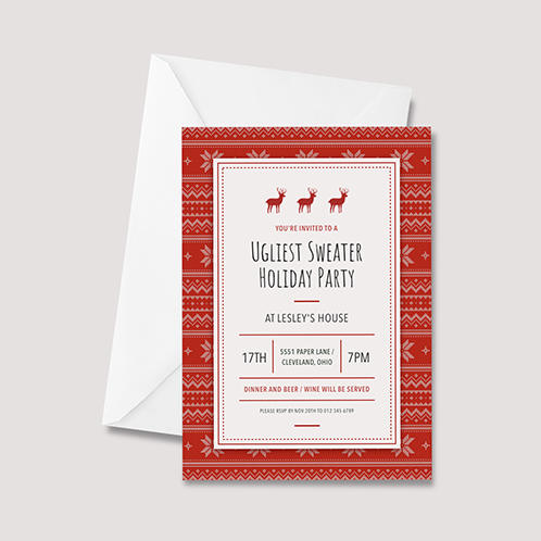 Ugliest Sweater Party Invitation