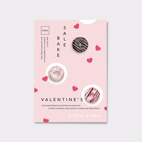 Valentines Bake Sale Flyer