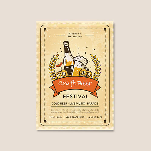 Vintage Beer Party Flyer