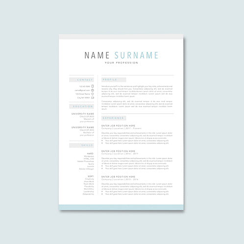 Washed-out Resume