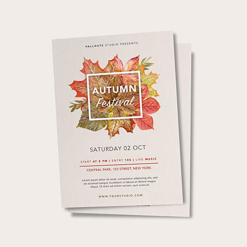 Watercolor Autumn Festival Flyer