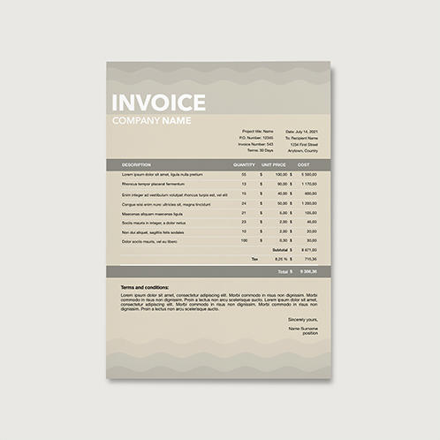Wavy Invoice 02