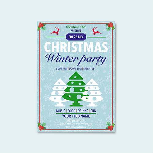 Winter Christmas Party Flyer