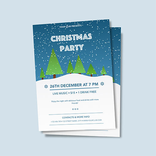 Winter Forest Christmas Flyer